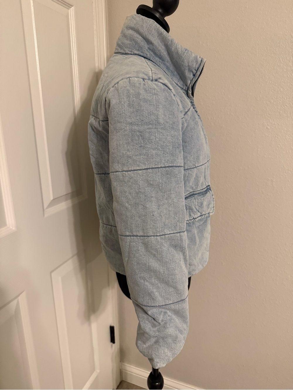 KanCan Navy Quilted Jacket - Small - Picture 2 of 10